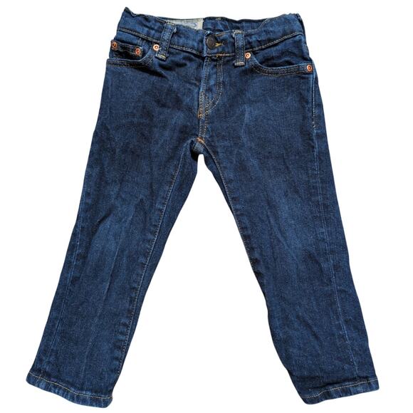 Polo Ralph Lauren Premium Denim Blue Jeans Authentic Dungarees Toddler 2T Slim - Picture 1 of 5